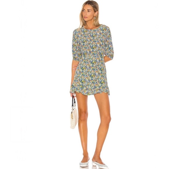 NEW FAITHFULL THE BRAND REVOLVE FLORAL PRINT MINI DRESS - Picture 9 of 9